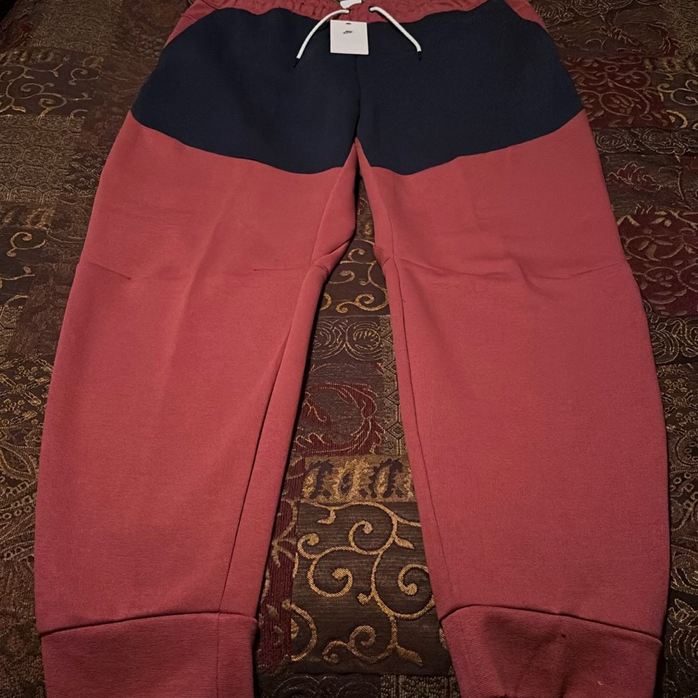 Men's Two-Tone Joggers - Dusty Rose & Navy